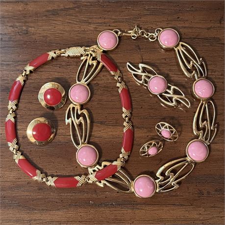Signed Monet Vintage Costume Jewelry Sets