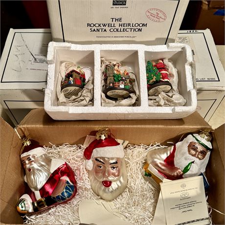 Norman Rockwell Santa Ornaments and Figurines