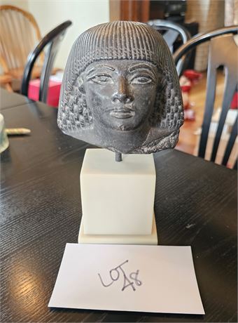 1969 Alva Egyptian Pharaoh Sculpture Bust