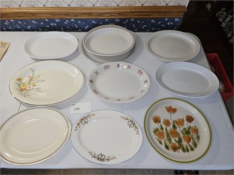 Mixed Platter Lot: Transferware/Corning/Sterling China & More - Different Sizes
