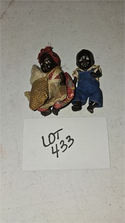 Vintage Jointed Black Americana Doll Set