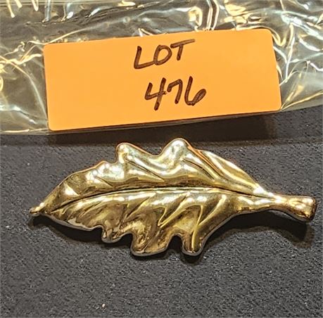 Sterling ATI 3" Leaf Brooch 0.27 ozt