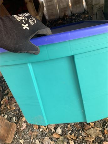 Plastic Storage Tote with Lid