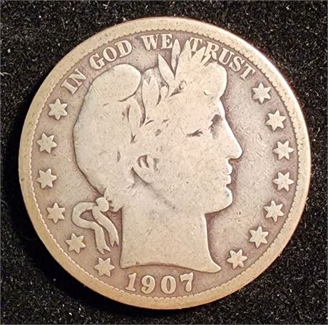 1907-D Barber Half Dollar