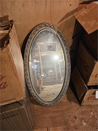 Vintage Oval Bathroom Medicine Cabinet & Mirror