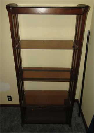 Shelving Unit With Glass Shelves