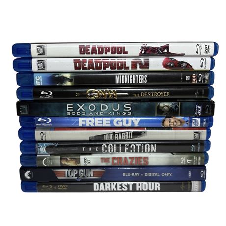 Mixed Blu-Ray DVD Lot - Action, Horror and More