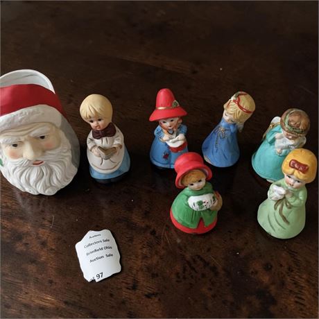 1970s Jasco Merri-Bells Bisque Porcelain Figurine Lot