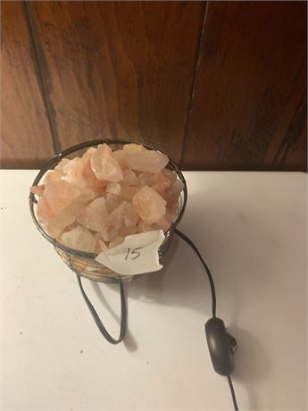 Pink Himalayan Crystal Salt Wire Basket Warmer