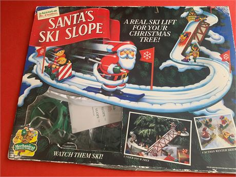 Mr Christmas Santa's Ski Slope - A Real Ski Lift For Your Christmas Tree