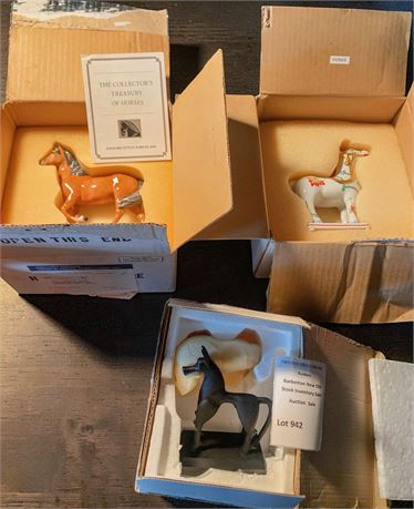 The Collector's Treasury of Horses English-Style Porcelain Figurines Lot of 3