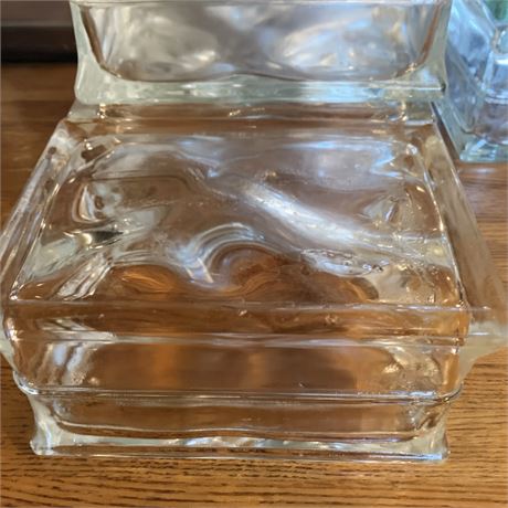 Wavy Glass Block of 6