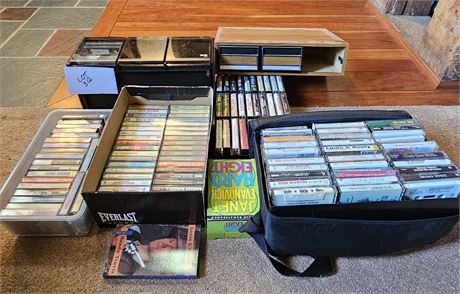 LARGE LOT OF MIXED CASSETTES COUNTRY, HOLIDAY, EASY LISTENING & MORE