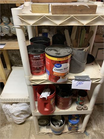 Clean Out Plastic Shelves and Contents Folgers Coffee Tins Hardware & More