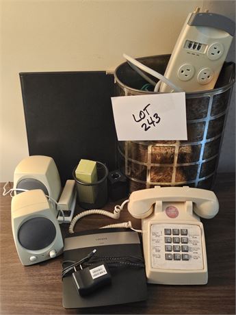 Office Cleanout: Push Button Phone, Speakers, Linksys & More