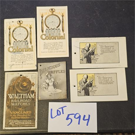 Waltham & Colonial Advertising Cards