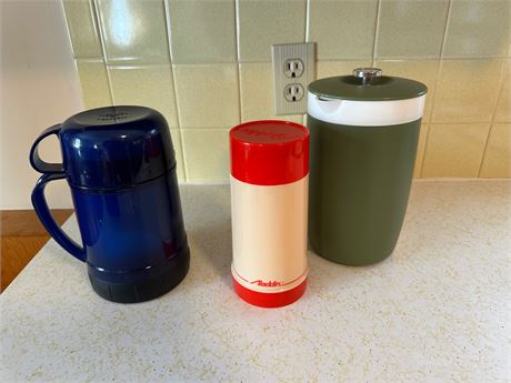 Vintage Thermos, Aladdin, Therm-o-ware Containers