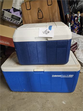 Large Coleman Poly Lite 100 Cooler & More