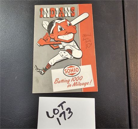 1948 Official Cleveland Indian's Score Book (Wrote In Pencil)