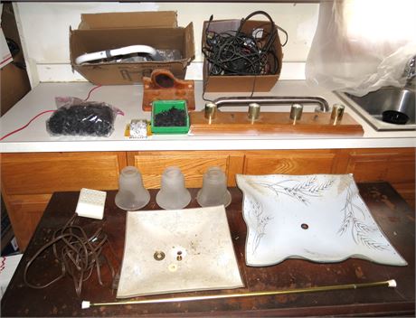 Assorted Hardware: Light Covers, Etc
