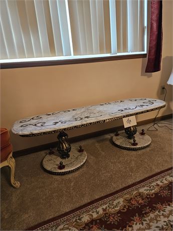 Vintage Marble Top Coffee Table