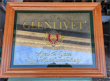 "The Glenlivet" Scotch Whiskey Bar Sign/Mirror