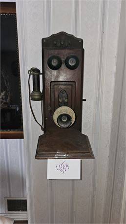 Stromberg-Carlson Antique Wood Wall Mount Phone