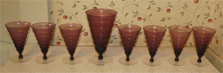 Vintage Amethyst Soda Glasses