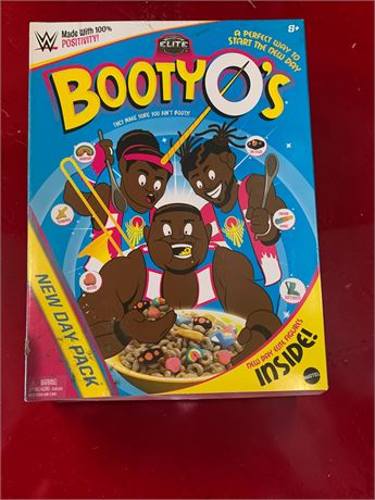 WWE Booty Os Cereal Box 3-Pack Elite Tag Team The New Day Big E, Kofi Kingston