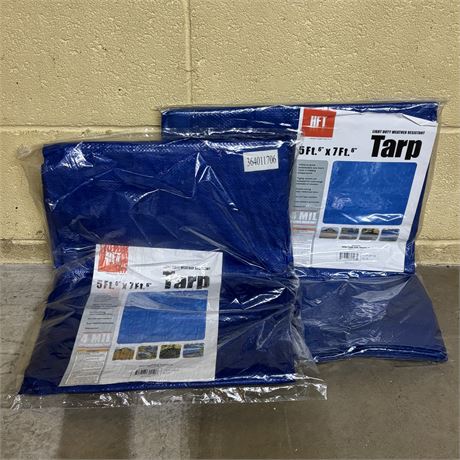 New 5ft x 7ft Tarps (Set of Two)