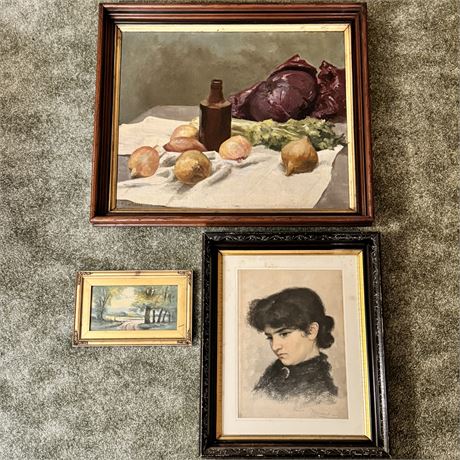 Original Antique Artworks Lot