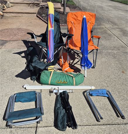 Folding Chairs, Umbrellas