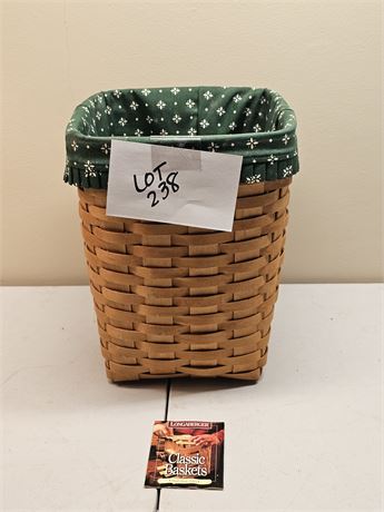 Longaberger 1998 Small Waste Basket