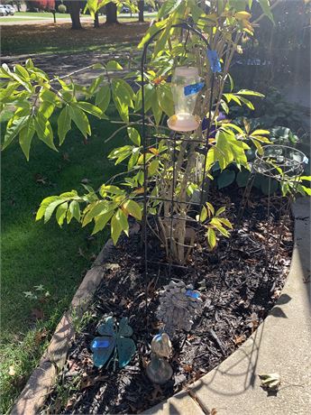 Yard Art and Hummingbird Feeder