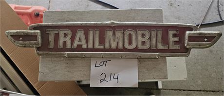 Trailmobile 1950's 24" Airstream Semi Trailer Metal Emblem