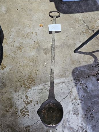 Primitive Large Cast Iron Smelting Ladle