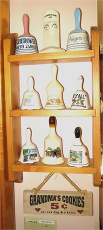 Display Shelf & Assorted Bells