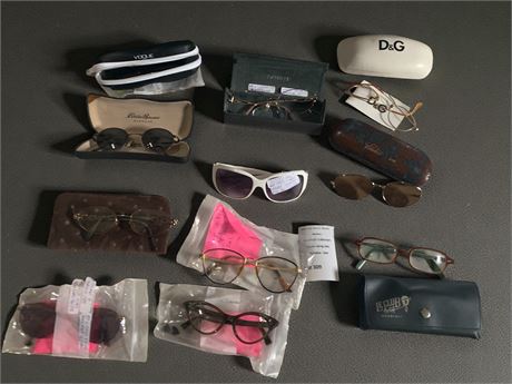 Eyeglass/Sunglasses/Cases Lot - Vogue, Le Club, Eddie Bauer, D&G, Carolee & More