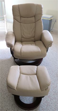 Swivel Arm Chair With Ottoman