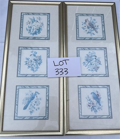 Vintage Kathy Seek Bird Art Framed Print