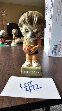 HTF 1960's Moro Inc Rubber Bobble Head Russellville HS