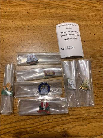 Collectible Enamel Souvenir Pins Lighthouses, Maritime Symbols, Canadian Icons