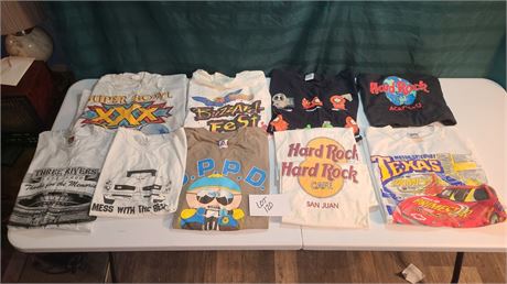 Nice Mixed Lot of Vintage T-Shirts:Southpark/Three Rivers/Super Bowl/Hard Rock &