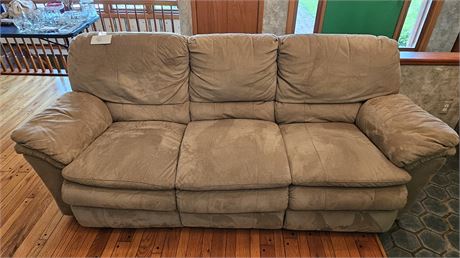 Microfiber Double Recliner Couch