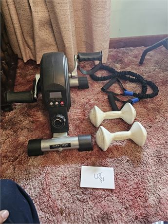 Easy Cycle Motor Fitness & 3.3lb Hand Weights