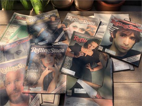Lot of 14 Vint Rolling Stone Magazine - Sylvester Stallone, Jim Morrison & More