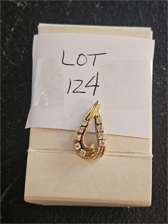 14K Diamond Chip Pendant – 1.7 dwt