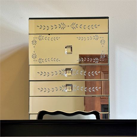 Mirrored Jewelry Storage Box 12 x 8 x 15.75"T