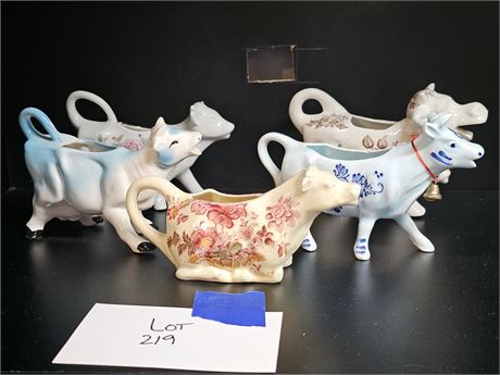 Mixed Cow Creamer Lot: Different Makers & Sizes