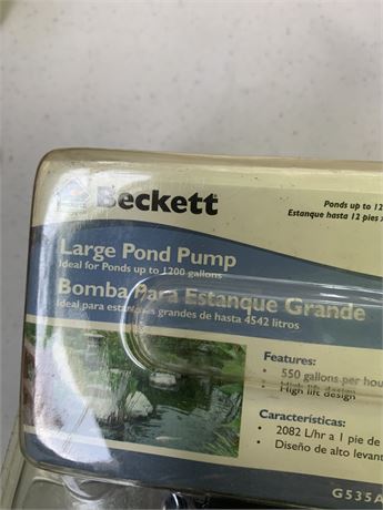 Becket Large Pond Pump